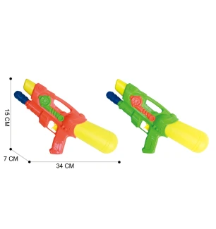 Водяна зброя 34 см 5186 (120шт/2) з накачкою 2 види у пакеті 34*7*15 см