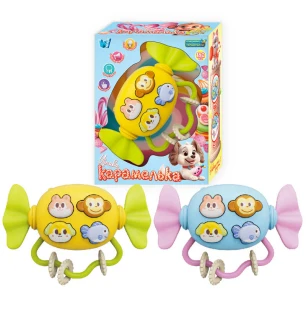 Музичне брязкальце 14929 (60шт) "WToys" 3 види укр мовою казки пісні віршики гумові прорізувачі нами