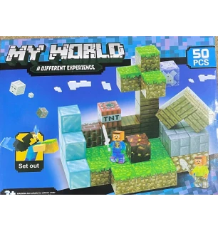 Конструктор магнітний Майнкрафт MY WORLD MINECRAFT 8169 (168шт) 50 елементів у коробці