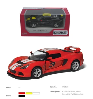 Модель машини KINSMART KT5361FW (96шт/4) "LOTUS EXIGE S (2012)" металева інерційна двері відкривають