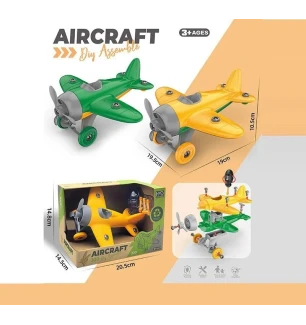 Конструктор з викруткою HMD 199-78 /79 (90шт/2) літак розмір 19х19.5х10.5 см гвинт 3 насадки у короб