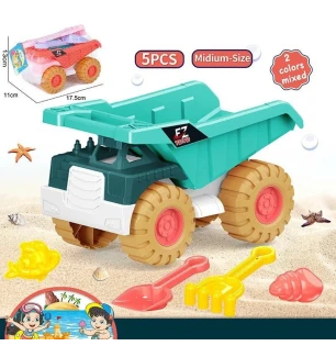 Пісочний набір 733-390 (160шт/2) 2 кольори розмір самоскида: 11х17.5х12 лопатка граблі формочки для 