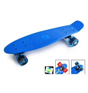 Пенніборд (Пенниборд) PENNY BOARD BLUE 542997571 (8шт) PU колеса світяться, у пак.