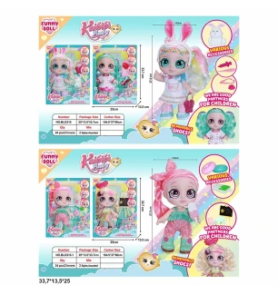 Лялька Kaibibi 27 см BLD315/315-1 (24шт/2) Kindi Kids Dolls з аксесуарами 4 види у коробці 33,7*13,5