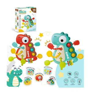 Брязкальце YD 750-14 (240шт/2) 2 кольори “Динозавр” поп-іт гумові прорізувачі та елементи для перетя