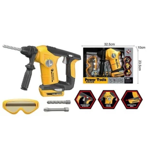 Дриль дитяча T 016 A (24шт) захисні окуляри 3 насадки лінійка у коробці  