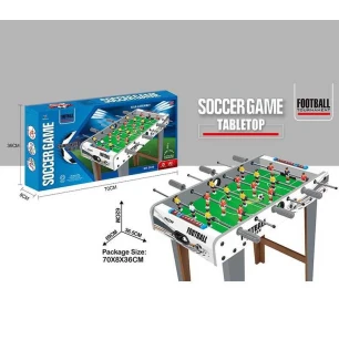 Футбол підлоговий 2889 (6шт) 18 фігурок гравців 2 м'ячі рахункове табло у коробці