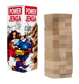 Гра "Power Jenga" PL 32104 (12шт) у коробці 19 × 6,7 × 6,7 см