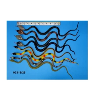 Змія гумова 25 (384шт/2) 24" 60 см 8 видів 24 шт у коробці 61,6*30,5*43,2 см