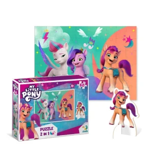 Пазли дитячі 200138 (14шт) Dodo «My Little Pony» Пригоди Санні, Піпп та Зіпп 2 в 1 60 елементів з фі