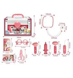 Набір лікаря 8813 A-2 (36шт) підсвічування звук серцебиття медичне приладдя муляжі ліків окуляри у к