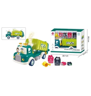 Спецтехніка A 88035 (18шт) інерція підсвічування звуки парогенерація рухомі елементи конструктор на 