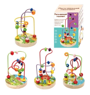 Пальчиковий лабіринт 37800 (48шт) "WToys" дерев'яний у коробці  