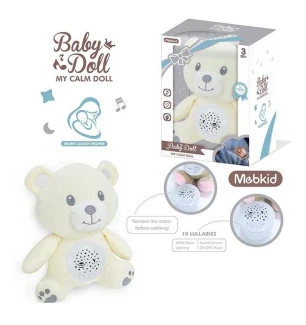 Нічник MBQ 662-3 A (36шт) "Ведмежа" проєктор колискові звуки у  коробці  