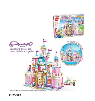 Конструктор Qman 2616 (6шт) Princess Leah Snowy Swan Castle 801 деталі у коробці 56*7*36 см