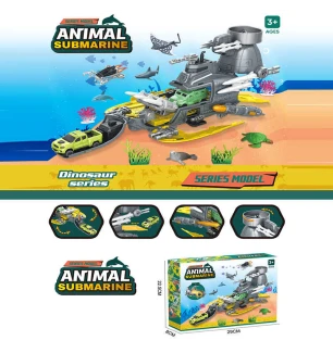 Підводний човен SY 9941 (24шт) “Субмарина” 6 фігурок тварин розкладається механічний запускач 2 пушк