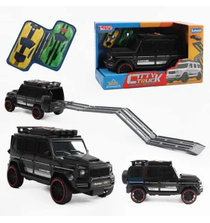 Джип музичний S 977-121 (36шт/2) чорний звук світло інерція машинки в комплекті у коробці