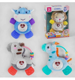 М'яке брязкальце 53796 (36шт/2) "TK Group" 4 види укр мовою знімний блок пластикова кліпса світло зв