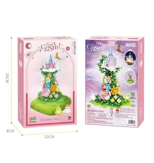 Конструктор 643001 (12шт) “Cloud castle” 986 деталей підсвічування заводний музичний механізм платфо