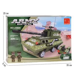 Конструктор AUSINI 22604 (24шт/2) "Танк" 325 елементів у коробці  
