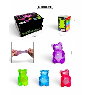 Іграшка-тянучка антистрес CUMMI BEAR 2312-6 (144шт/2) 4 види у коробці  