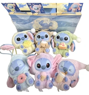 Іграшка фігурка-брелок Стіч Labubu BL607 (240шт) 14 см бокс Stitch Pop Mart