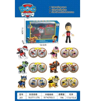 Мульт герої Щенячий патруль Paw Patrol PP 201 (196шт/2) 7 видів відкривається рюкзак у коробці