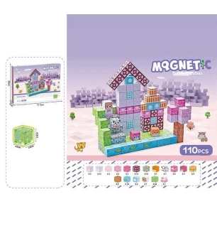 Магнітний конструктор CH 1331 (36шт) 110 деталей довжина ребра кубика 2 см у коробці