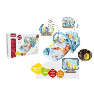 Килимок з дугами для дітей 368-5 B (24шт) піаніно мелодії підсвічування 5 підвісок брязкальця у коро