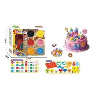 Тісто для ліплення 9021 (72шт/2) 6 кольорів тіста фігурні форми ніж у коробці