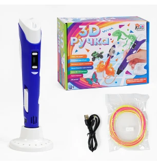 3D pen ручка 76820 (12шт/2) "4FUN Game Club" USB кабель живлення у коробці