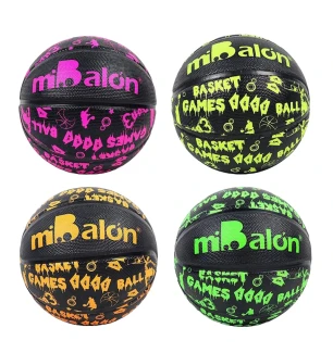 М'яч баскетбольний BT-BTB-0037 (30шт) гумовий розмір 7 580 грам 4 види у пакеті
