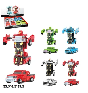 Трансформер-джип інерційний пікап W5533-166 (160шт/2) при зіткненні трансформується 4 види 8 шт у ко