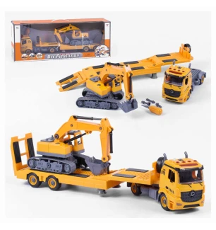 Трейлер конструктор YW 9085 A (12шт/2)  світло звук у коробці  