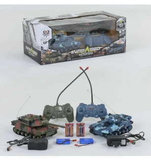 Танковий бій 333 ТК 11 (24шт) на р/к акумулятор 3.6V світло звук у коробці  