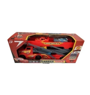 Трейлер Cars "Тачки" 138-03H (36шт) 28 см 2в1 трек 75 см запуск машини машина 6,5 см 4 шт у коробці 