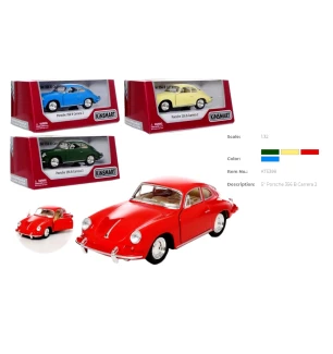 Модель машини KINSMART KT5398W  (96шт/4) Porsche 356B Carrera металева інерційна відкриваються двері