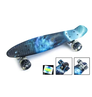 Пенніборд (Пенниборд) PENNY BOARD "GALAXY" Галактика PR61 (8шт) PU колеса світяться, в пак.