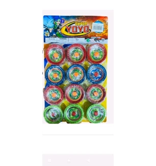 Гра Йо-Йо "YOYO" BL3013 (480шт/2) металеве 4 види 12 шт на планшетці