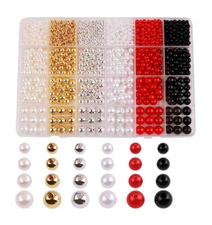 Набір аксесуарів бісер намистини 1199-247 (96шт/2) ліска у боксі  