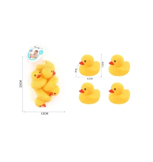 Пищалка у вану MD0134 (144шт/2) качечки 4 шт у наборі у сітці 8*9,2*7,5 см