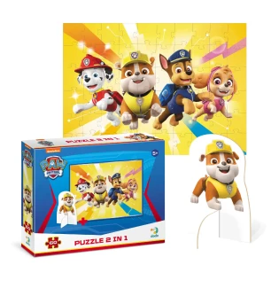 Пазли дитячі 200164 (48шт) Dodo «Paw Patrol» Відчайдушна четвірка з фігуркою 60 елементів у коробці