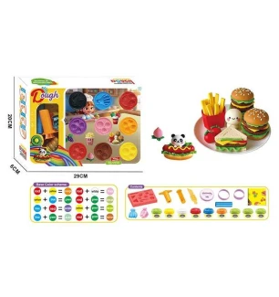 Тісто для ліплення 9022 (48шт/2) екструдер 9 кольорів тіста фігурні форми ніж у коробці