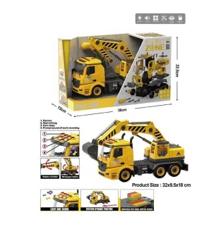 Машина-конструктор YW 9070 B (24шт/2) світло звук інерція у коробці