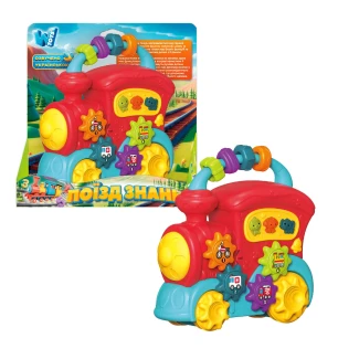 Гра "Поїзд знань" 49454 (36шт/2) "WToys" українською мовою намистини ноти казки слова цифри пісні ц