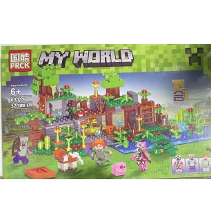 Конструктор Майнкрафт MY WORLD MINECRAFT 63119 (36шт/2) 320 деталей у коробці