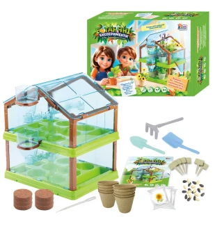 Ботанічні експерименти 18415 (12шт/2) "4FUN Game Club" ґрунт теплиця насіння інструменти у коробці