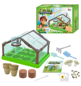 Ботанічні експерименти 78522 (12шт/2) "4FUN Game Club" ґрунт теплиця насіння інструменти у коробці