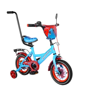 Велосипед 2-х колісний TILLY Monstro 12" T-21228/1 (1шт) blue + red зі дзвінком, з ручним гальмом, в