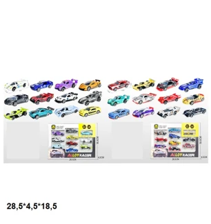 Набір модельок 10 шт MC-3538F/3637F (72шт/2 ) металевих 2 види у коробці 28,5*4,5*18,5 см